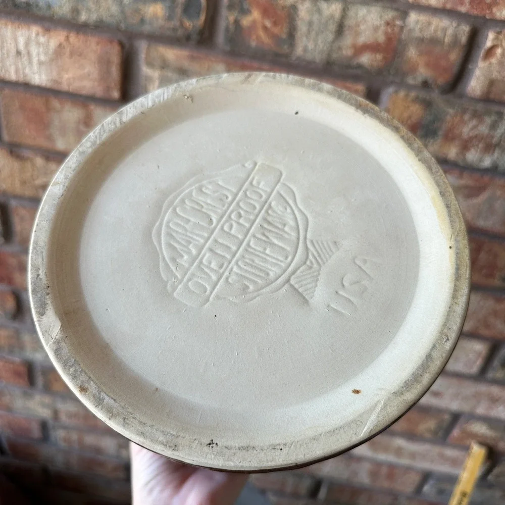 Vintage Mar-Crest Brown Glazed Stoneware Cookies Crock Jar Made in USA Cottage